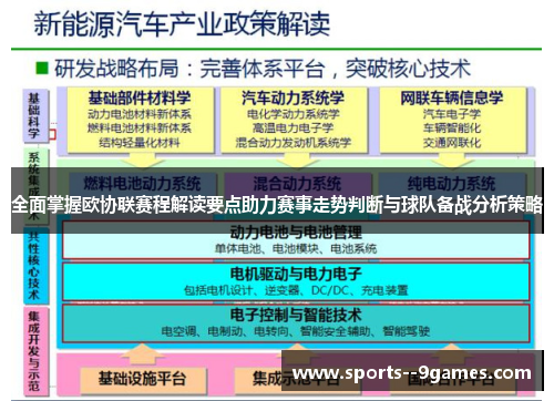 全面掌握欧协联赛程解读要点助力赛事走势判断与球队备战分析策略